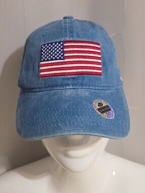 USA Flag Patriotic Ball Cap By BJB Hats With Adjustable Strap